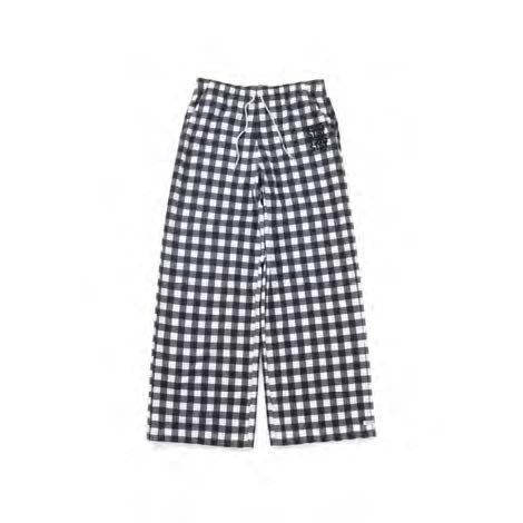 GINGHAM PRINT BAGGY SWEATPANTS