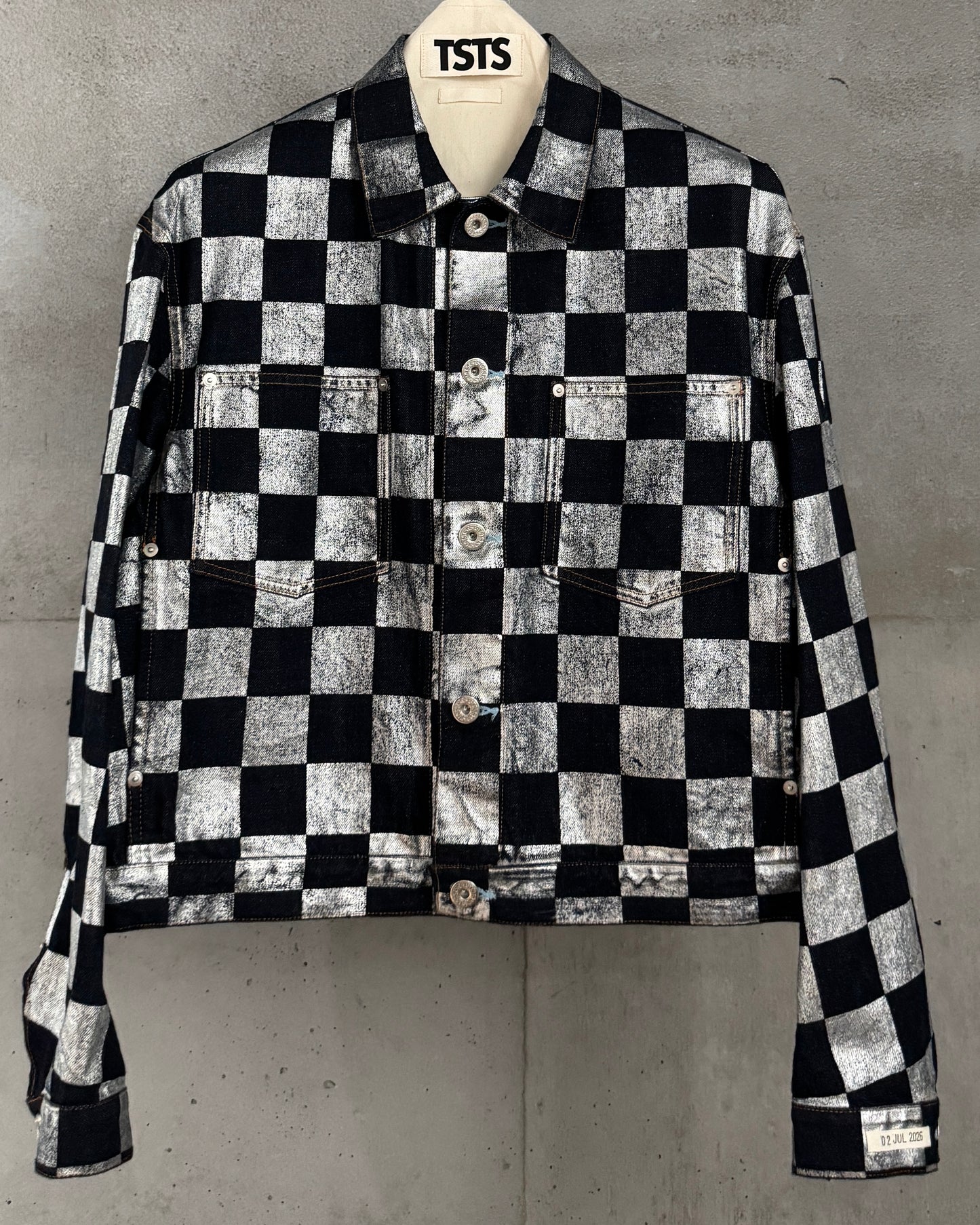 4.35CM CHECK DENIM JACKET
